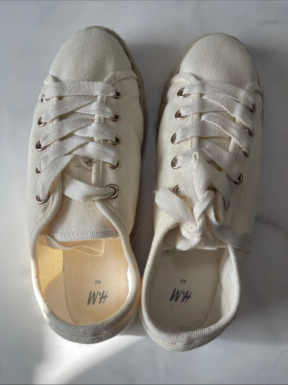 Canvas Espadrille Sneaker - Cream Women's Shoes